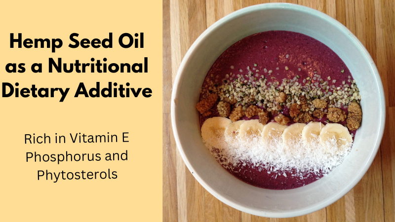 Hemp Seed Oil makes a great addition to your diet.